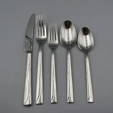 Lenox Kate PARK CIRCLE Spade Stainless  Flatware  5pc Place Setting N/O