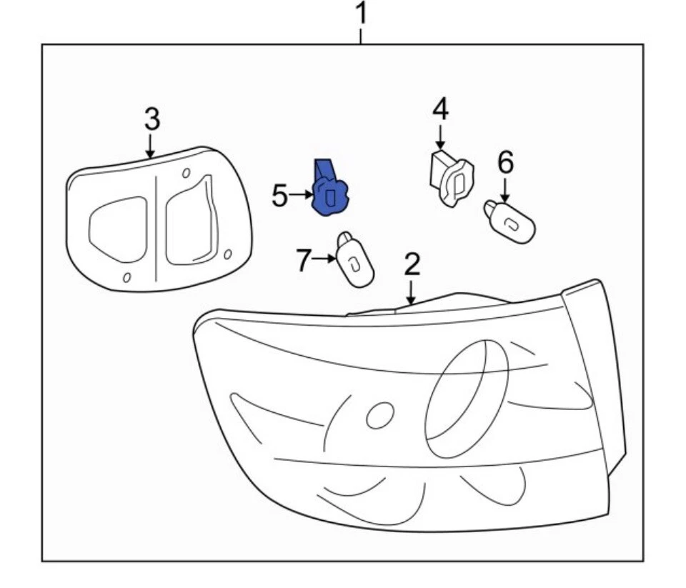 Brake Light Socket and Connector for 01-03 Acura CL Type-S, 2001 Acura CL - Image 4 of 4