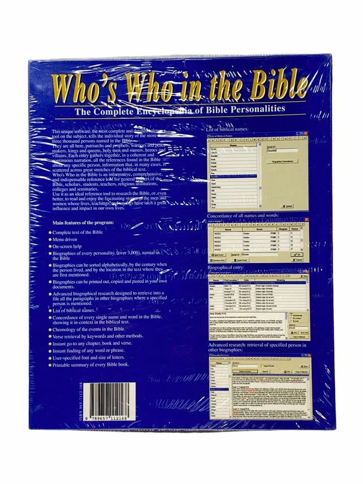 Who's Who in the Bible - Complete Encyclopedia of Bible Personalities CD-ROM NEW - Image 2 of 4