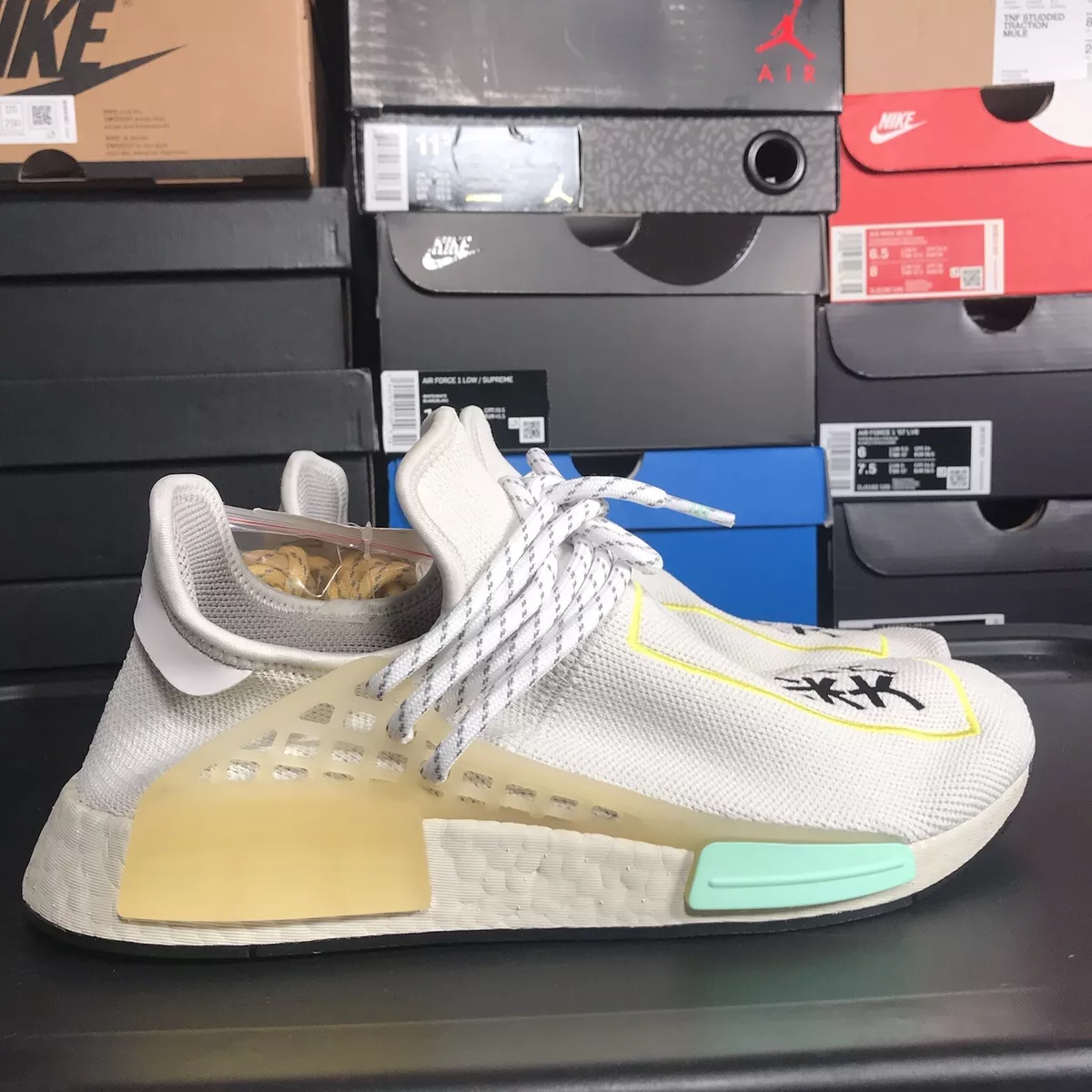 Pharrell x adidas NMD Hu Crystal White Q46467 