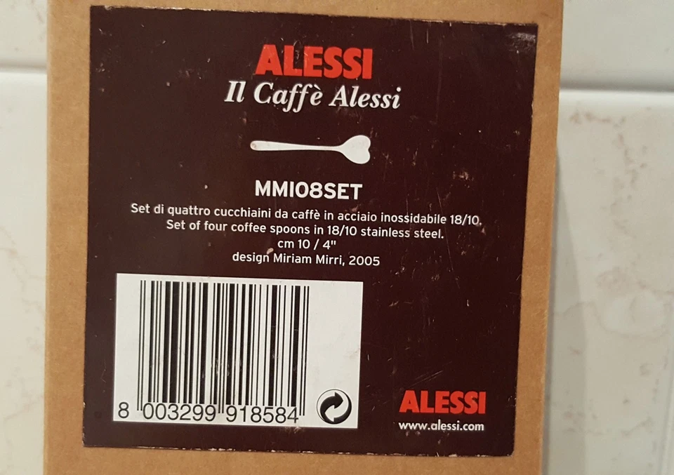 Alessi - AMMI08SET - Set di quattro cucchiaini da caffè in acciaio inossidabile - Immagine 4 di 4