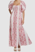 375 Sachin Babi Women's Ivory Balloon Sleeve Cotton Maxi Dress Size Medium