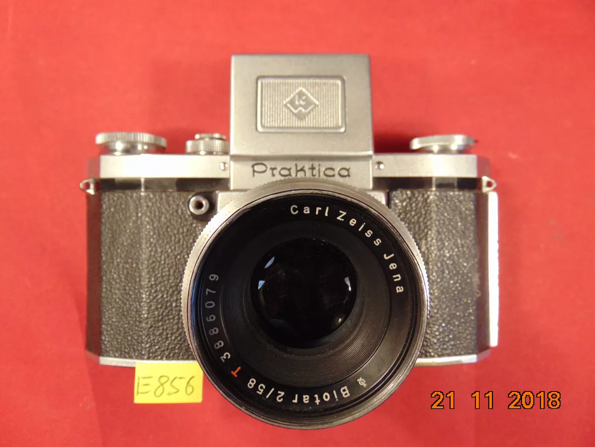 Praktica FX Spiegelreflexkamera Objektiv Carl zeiss Jena Biotar 2/58 T