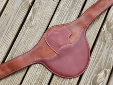 Devoucoux Medium Brown Padded Belly Guard Stud Jump Girth - 50"-125cm - NEW
