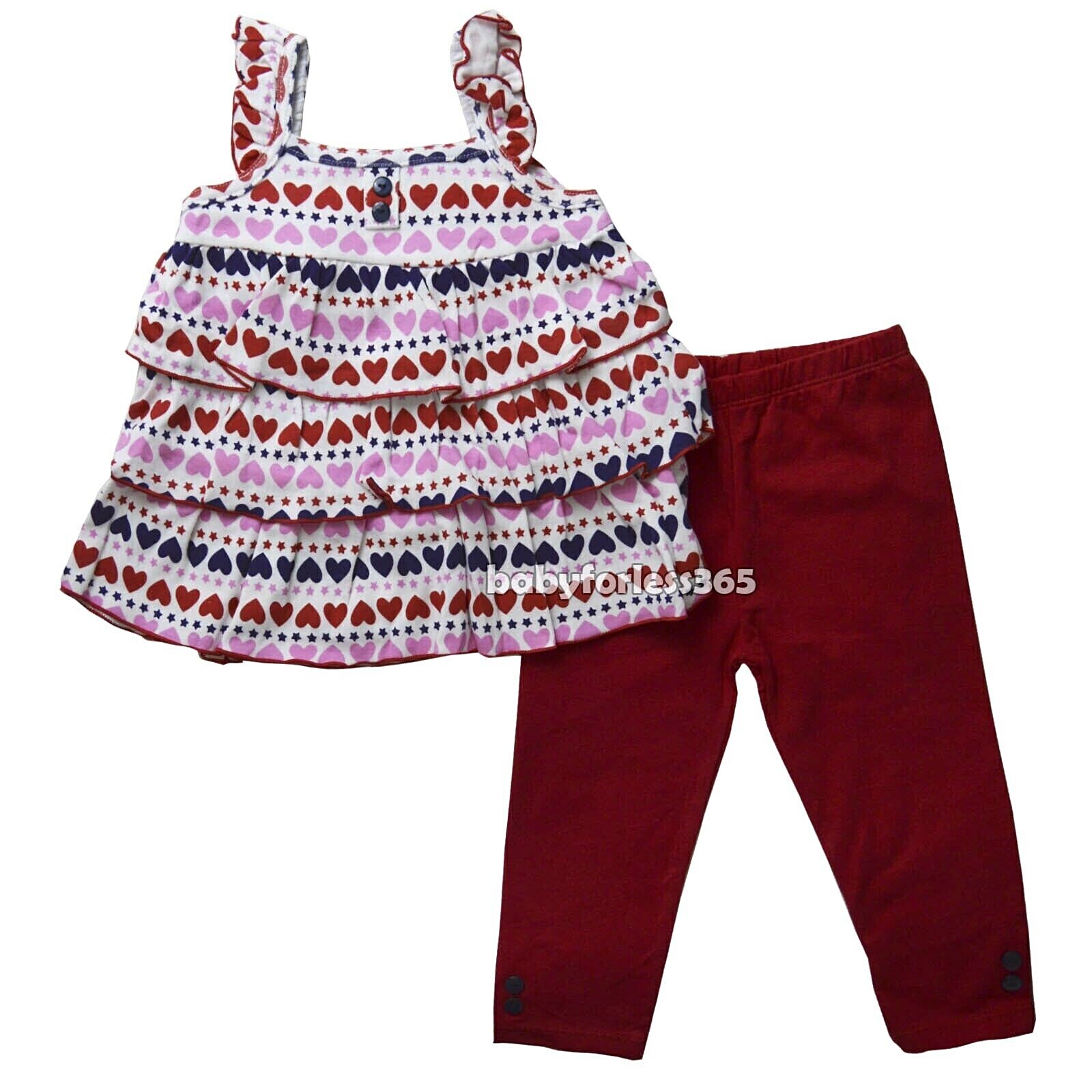 Ashley Baby Girl Short Cardigan Shirt w Legging Matching Size 12 18 24