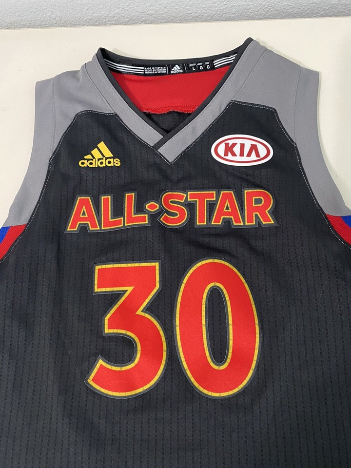 Gray adidas steph curry all star jersey youth boys l large ebay