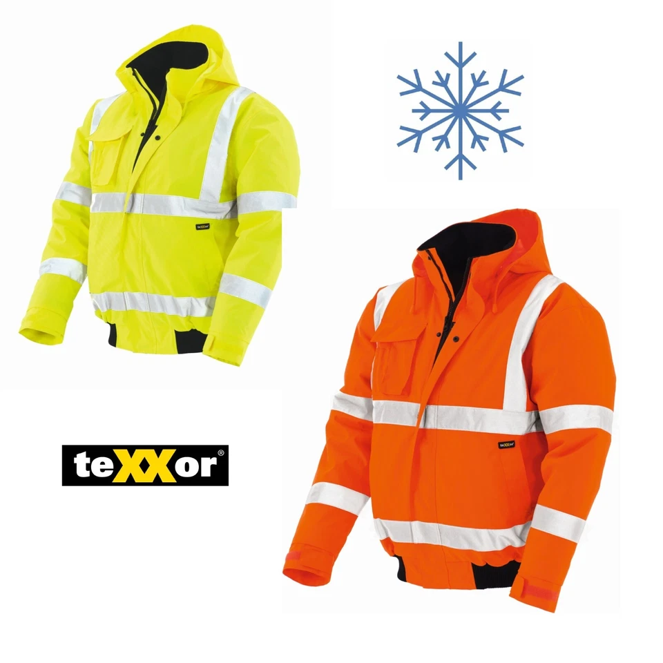 TEXXOR Warnschutzjacke WHISTLER Warnjacke Warnschutz Pilotjacke Winterjacke