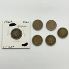 (LOT OF 6) 1863-P 1c Indian Head Penny Small Cent Philadelphia Copper Coin