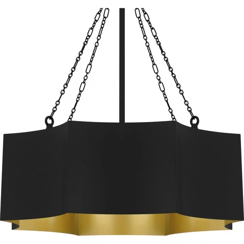 Quoizel QP6755 Zyler 4 Light 20"W Pendant - Black - Picture 2 of 7
