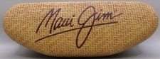 Maui Jim Hard Sunglasses Case Small Clam Shell Basketweave Faux Bamboo CASE ONLY