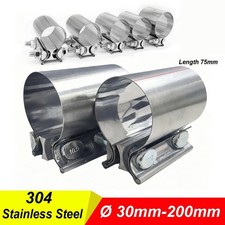 Exhaust Joint Band Clamp 30mm-200mm Stainless Steel Heavy Duty Butt Sleeve Clamp