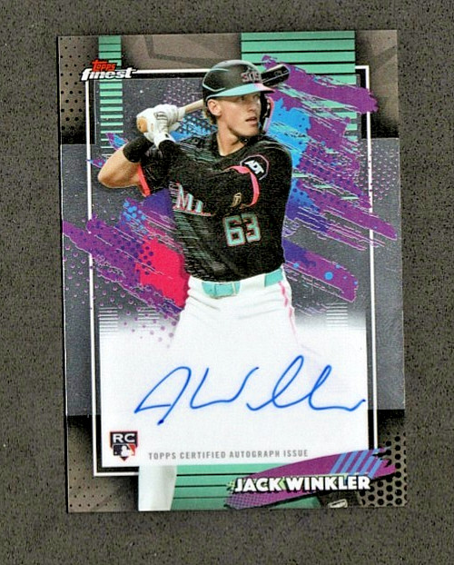 2026 Topps Finest Jack Winkler Auto Autograph Rookie RC #FA-JWI Marlins