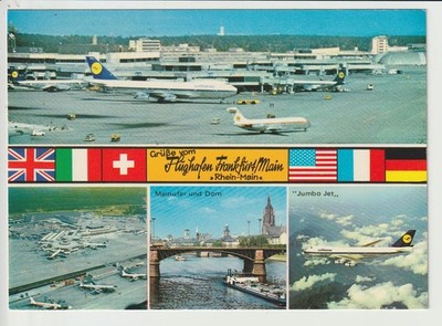 Postcard Airliner Postcard, Frankfurt am Main Airport