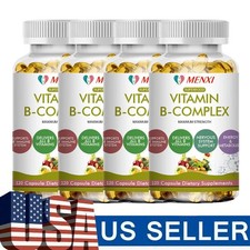 Vitamin B Complex,Vitamins B1,B2,B3,B5,B6,B8,B12,Energy, Metabolism Aid 60-240PC