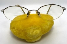 Vintage Style Eyeglasses Silver Metal Oval Wire Frame Wavy Temples 52-19 Unisex