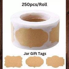 250pcs/Roll Jar Gift Tags Name Bottle Labels Stickers, Self-Adhesive Handmade