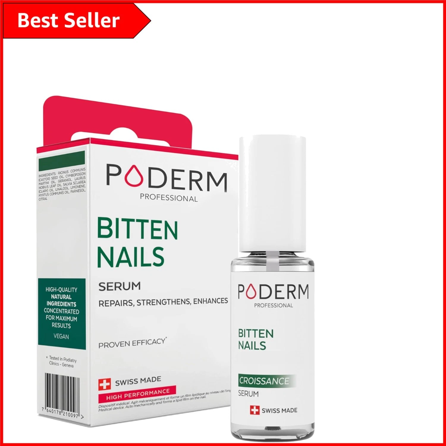Swiss Made Organic Nail Serum for Repairing Bitten Nails - 8ml Miracle Treatment