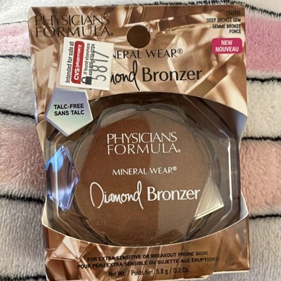 Physicians Formula Mineral Wear Diamond Bronzer Deep Bronze Gem Talc-Free 0.2 oz