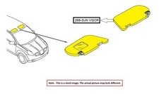 Driver Left Sun Visor Without Illuminated Fits 16-25 MALIBU 9865808