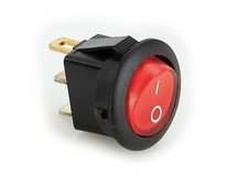 On/Off Switch Red - 250V, Max 10A - Installation Diameter 20mm