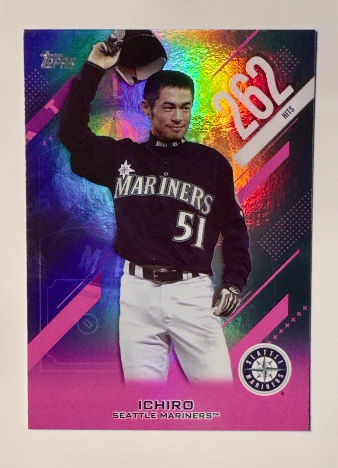 2026 Topps Series 2 Baseball Ichiro Crooked Numbers Pink Parallel #CN-4