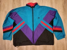 Vintage USA Olympic Windbreaker Size 2XL JC Penny Apparel Jacket 90s Color Block