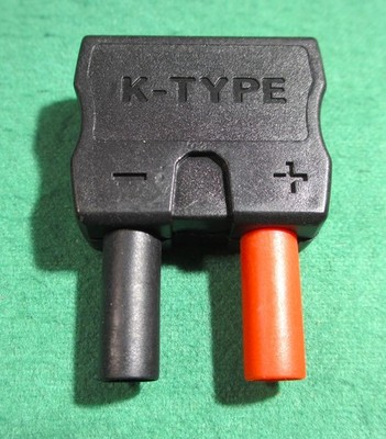 1 Type K/J Thermocouple NPN 4mm Banana Dual Plug Multimeter Adapter