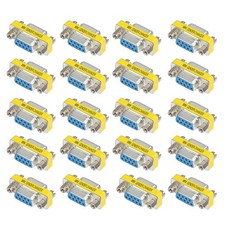 9 Pin RS232 DB9 Female To Female Serial Cable Gender Changer 20 Pack