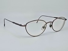Laura Ashley Penelope Antique Brown Metal Eyeglasses Frame Japan 50-18-140