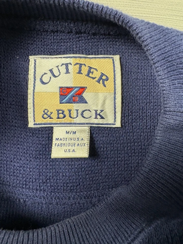Cutter & Buck Sweater Mens Medium Navy Blue PGA West Crewneck Pullover Golf USA - Image 4 of 4