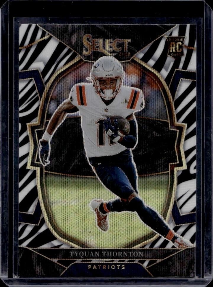 2022 Panini Select #93 Tyquan Thornton Zebra Prizm