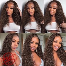 Brown Deep Wave Human Hair Bundles 4 Chocolate 20 22 24" 300g