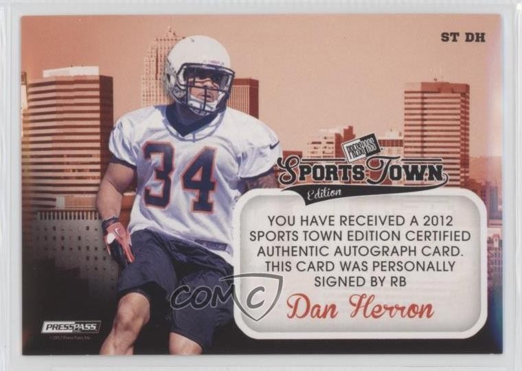 2012 Sports Town Edition Gold 25/99 Daniel Herron Dan #STDH Rookie Auto RC 10k8