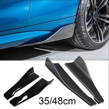 48cm 19in Universal Car Rear Bumper Spoiler Lip Splitters Abs Glossy Black