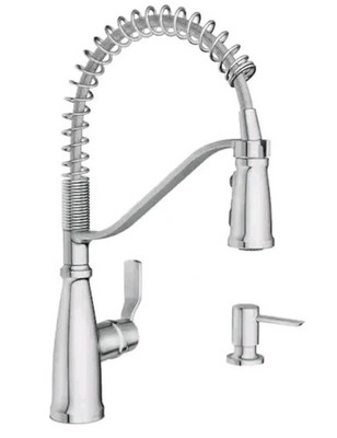Moen Nolia 87886 Chrome One-Handle Pre-Rinse Kitchen Faucet  Spring Pull Down