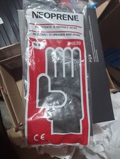 Neoprene Work Gloves Flock Lined Thickness 12 Inch Length Size 10 - 10 1/2