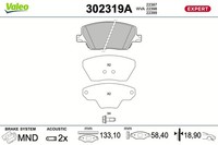 Bremsbelagsatz Scheibenbremse Expert Valeo 302319A FüR Fiat Tipo 357HXN1A 357