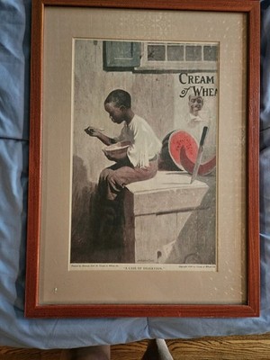 Vintage Framed Prints ''A Case Of Desertation'' And ''A Woman's Work Is Never Done''