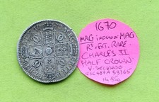 1670 error HALF CROWN Coin CHARLES II (1660 - 1685) 14.85grams ESC467A S3365