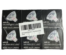 Image of 6 X Halogen Spot Light Bulbs 50W 12V MR16 GU5.3 680lm. 4000Hrs Dimmable