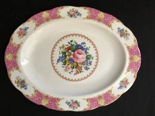 NEW! ROYAL ALBERT LADY CARLYLE ROSES 14" OVAL SERVING PLATTER TRAY DISH