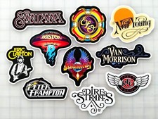 Classic Rock Vinyl Sticker Lot 10 Stickers SET 5 metal roll vintage punk pop