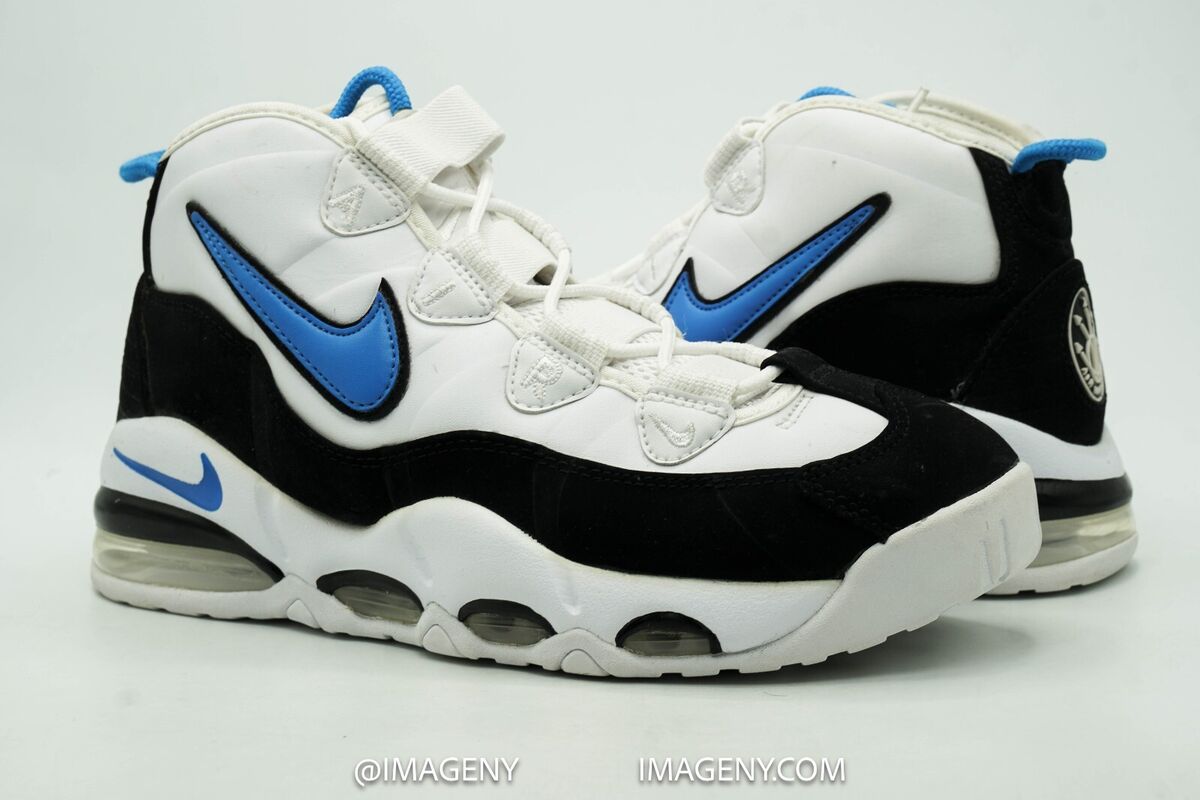 NIKE AIR MAX UPTEMPO 95 USED SIZE 8 WHITE PHOTO BLUE BLACK NIKE AIR MAX UPTEMPO 95 USED SIZE 8 WHITE PHOTO BLUE BLACK