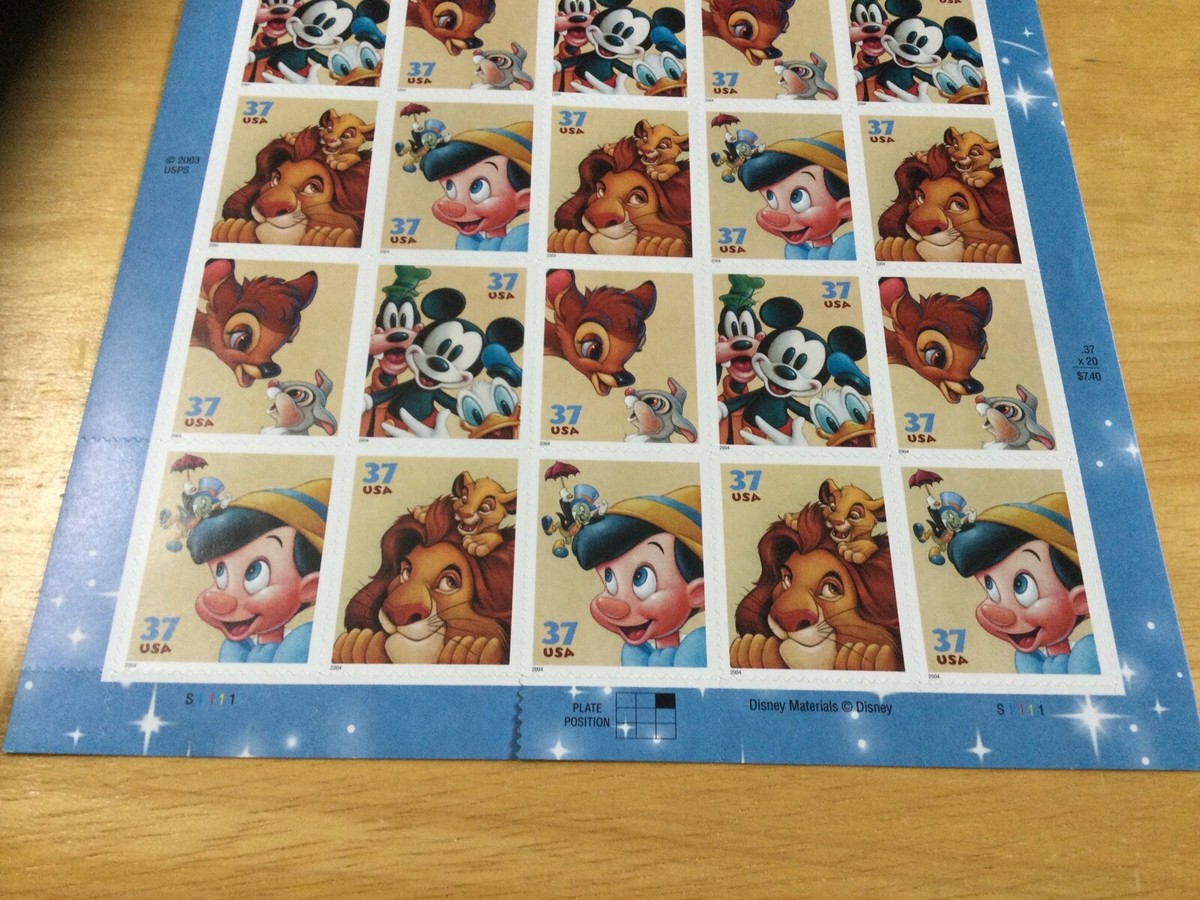 【希少】The Art of Disney STAMPS The Art of Disney Friendship Stamps 37 Cent USPS Postage Stamps