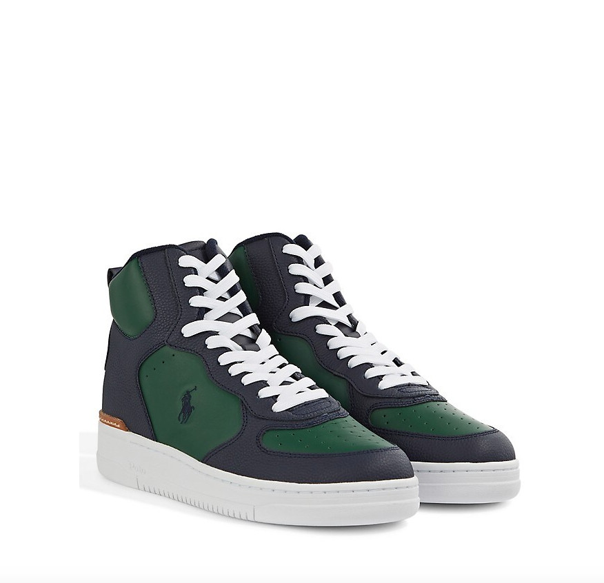 Мужские кроссовки Polo Ralph Lauren Masters Mid из кожи с высоким берцем размер 105 NWOB 200 11390₽