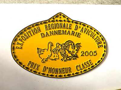Aluminiumschild Wettbewerb Geflügelzucht Colombophile Dannemarie 2005 Modene Club