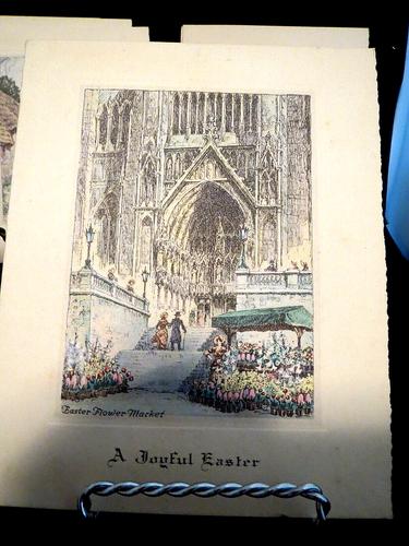 Vintage England Easter Cards-Lot 7-Mid Century-Unused #2798 - Picture 2 of 9
