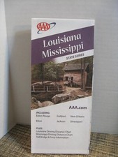 AAA Louisiana Mississippi Map - State Series - Road Map/ Highway Map - 2008
