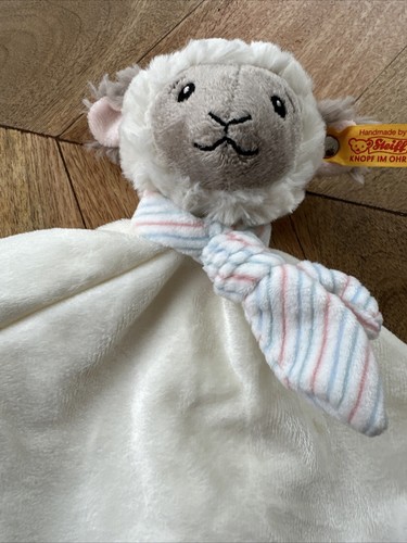 Edredón Steiff Cordero con Bufanda 242311 Crema Bebé Juguete Suave Ovejas ❤️ - Imagen 6 de 15