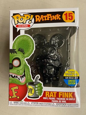 Funko Pop Icons Rat Fink Black Chrome 2019 SDCC Comic Con